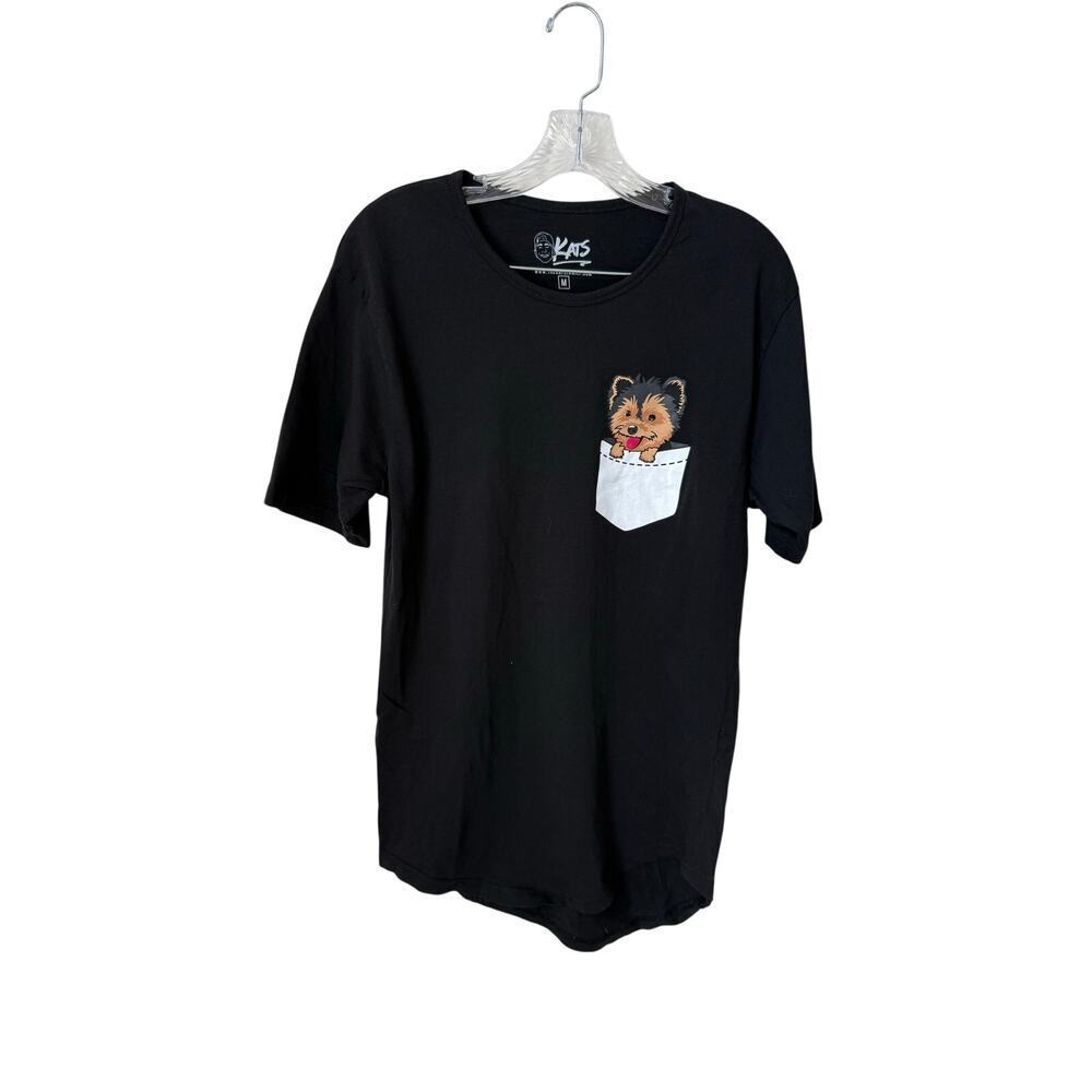 FouseyTube Katz Family Yorkshire Terrier Pocket Tee Shirt Size Medium